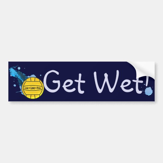 Live Love Polo - Water Polo Humor Bumpersticker (Voorkant)