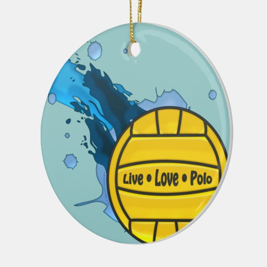 Live Love Polo - Water Polo Ornament (Links)