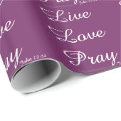 Live Love Pray Christelijk Cadeaupapier (Rol Hoek)
