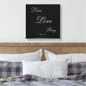Live Love Pray Christelijk Canvas Afdruk (Insitu (Slaapkamer))