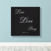 Live Love Pray Christelijk Canvas Afdruk (Insitu (Houten vloer))