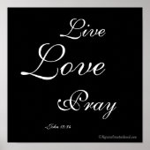 Live Love Pray Christelijk Poster (Voorkant)