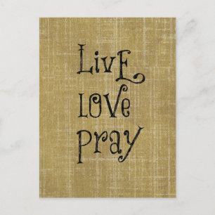 Live Love Pray Christelijke offerte bevestiging Briefkaart