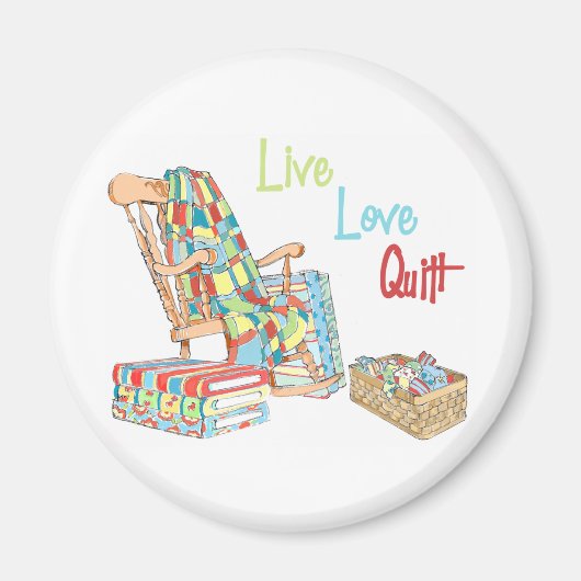 Live..Love..Quilt Magneet (Voorkant)