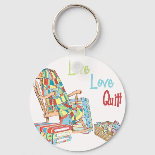 Live..Love..Quilt Sleutelhanger (Voorkant)