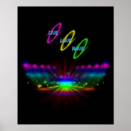 Live Love Rave Poster (Voorkant)