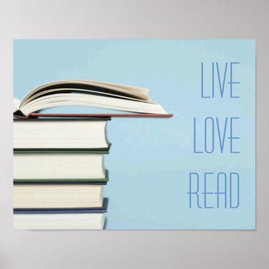 "Live, Love, Read" Book Poster (Voorkant)