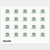 Live Love Recyclen Ronde Sticker (Vel)
