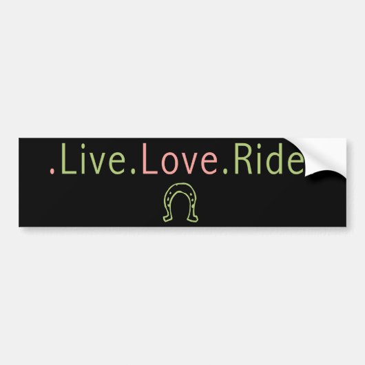 Live Love Ride Bumpersticker (Voorkant)