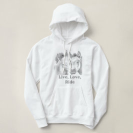 Live, Love, Ride Horse Hoodie