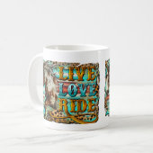 Live Love Ride Horses mok (Voorkant links)