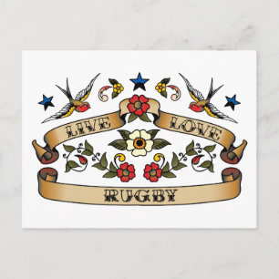 Live Love Rugby Briefkaart