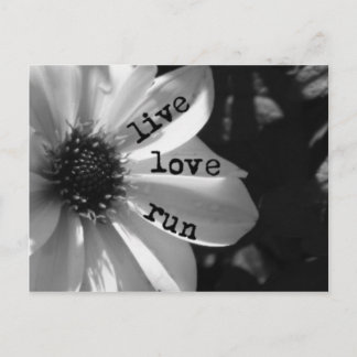 Live Love Run door Vetro Design Briefkaart