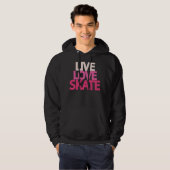 Live Love Schaats Hooded Sweatshirt (Voorkant volledig)