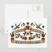 Live Love Shuffleboard Briefkaart (Voorkant / Achterkant)
