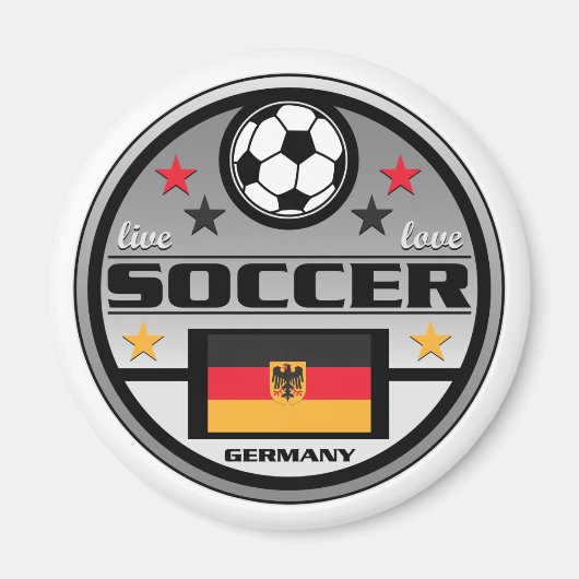 Live Love Soccer Germany Magneet (Voorkant)
