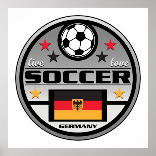 Live Love Soccer Germany Poster (Voorkant)