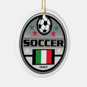 Live Love Soccer Italy Keramisch Ornament (Rechts)