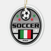 Live Love Soccer Italy Keramisch Ornament (Links)