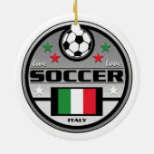 Live Love Soccer Italy Keramisch Ornament (Achterkant)
