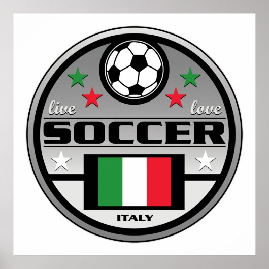 Live Love Soccer Italy Poster (Voorkant)