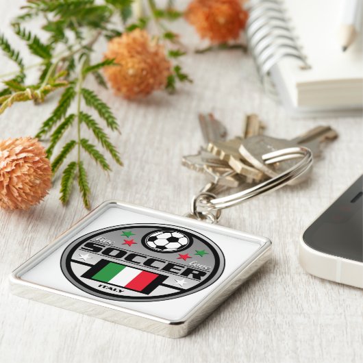 Live Love Soccer Italy Sleutelhanger (Zijkant)