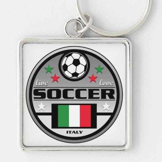 Live Love Soccer Italy Sleutelhanger (Voorkant)