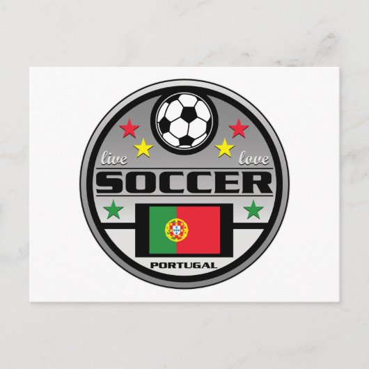 Live Love Soccer Portugal Briefkaart (Voorkant)