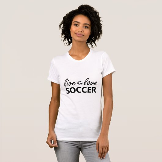 Live Love Soccer T-shirt (Voorkant volledig)