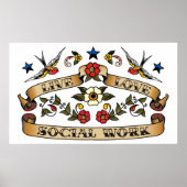 Live Love Social Work Poster (Voorkant)