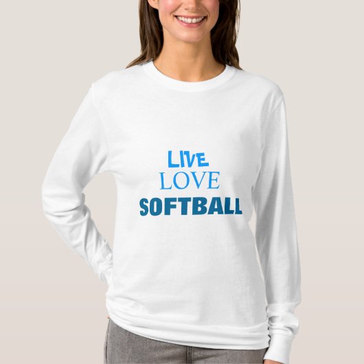 Live Love Softball HOODIE T-shirt (Voorkant)