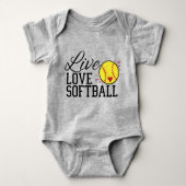 Live Love Softball Romper (Voorkant)