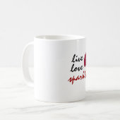 Live Love Sparkle Koffiemok (Voorkant links)