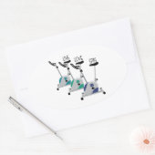 Live Love Spin Ovale Sticker (Envelop)