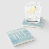 Live Love Surf Beach House Surfers Stenen Onderzetter (Zijkant)