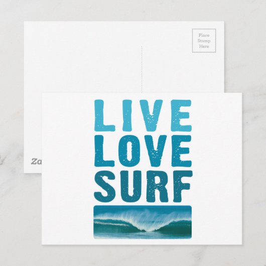 live_love_surf briefkaart (Voorkant / Achterkant)