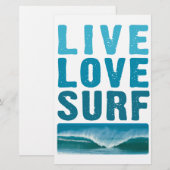 live_love_surf briefpapier (Voorkant / Achterkant)