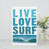 live_love_surf briefpapier (Staand voorkant)