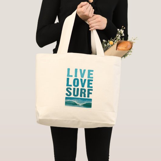 live_love_surf grote tote bag (Voorkant (product))
