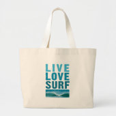 live_love_surf grote tote bag (Voorkant)