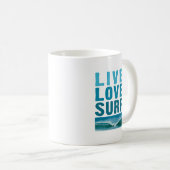 live_love_surf koffiemok (Voorkant rechts)