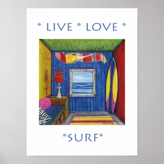 Live Love Surf Poster (Voorkant)