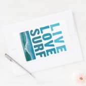 live_love_surf rechthoekige sticker (Envelop)