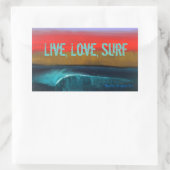 Live, Love, Surf stickers van Marene Originals Art (Tas)