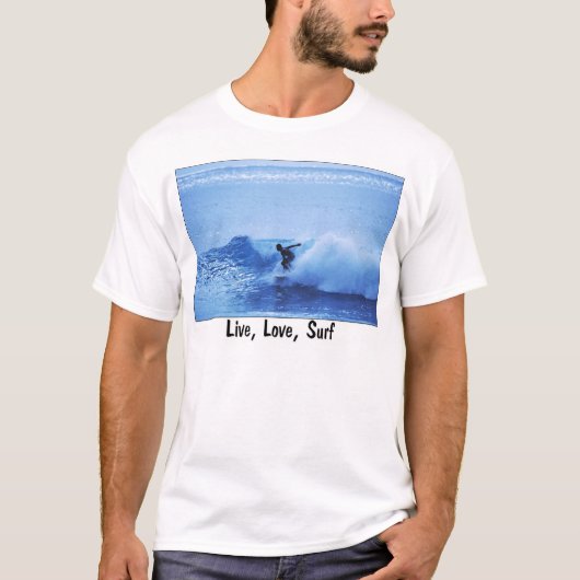 Live, Love, Surf T-shirt (Voorkant)