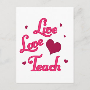 Live Love Teach Briefkaart