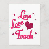 Live Love Teach Briefkaart (Voorkant)