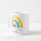 "Live, Love, Teach" Koffie Mok - Leraar Gift (Voorkant links)