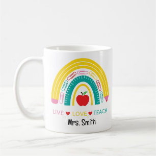 "Live, Love, Teach" Koffie Mok - Leraar Gift