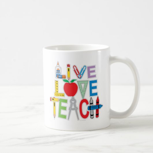 Live Love Teach Koffiemok (Rechts)